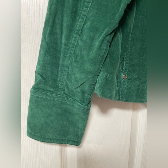AMX Green Corduroy Long Sleeve Snap-up Jacket Size Large - Picture 4 of 11